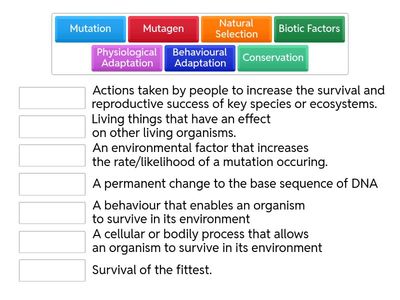 Variation and Natural Selection: Year 10 LW