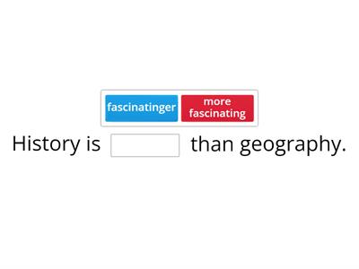 Comparative Adjetives- Form