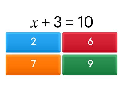 Algebra - missing number
