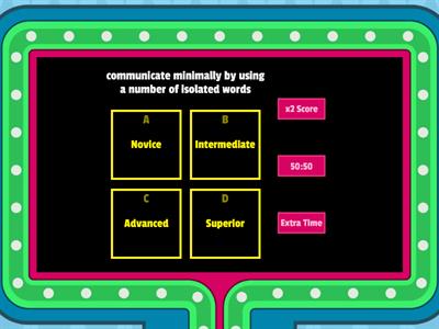   Proficiency Levels