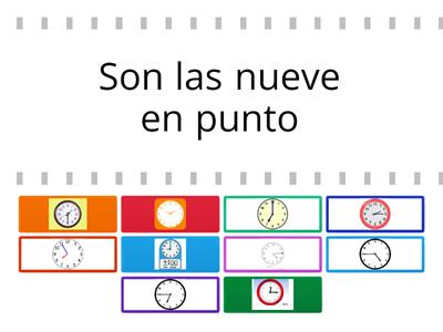 Telling the time in Spanish Find the match