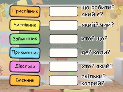 НУШ 6 клас Частини мови. Іменник.