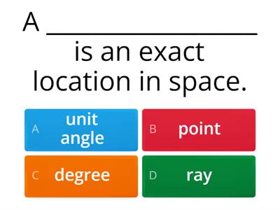 Geometric Terms: Quiz