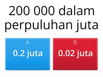 Mencari Perpuluhan Juta ,Pecahan Juta dan Nombor Bulat Tahun 6