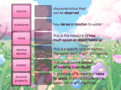 Mass, Volume, and Relative Density Match up(CH2L/pg28)