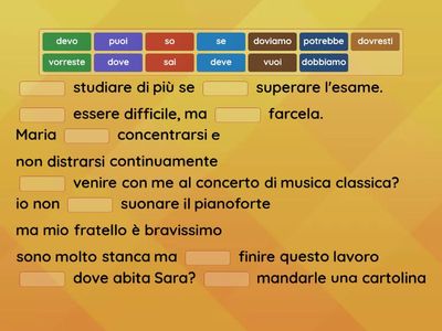 Verbi modali + sapere - A2/B1