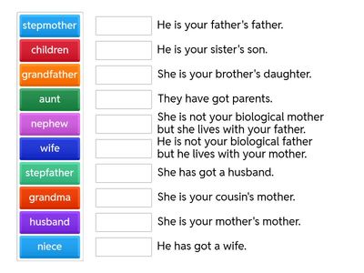 Family members quiz
