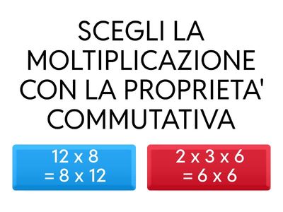 Le proprietà dell'ADDIZIONE e della MOLTIPLICAZIONE 