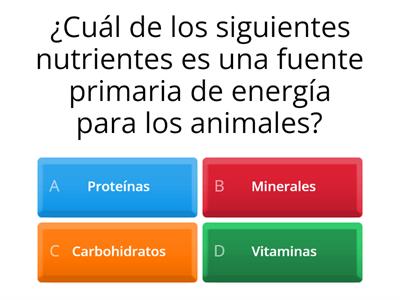 nutricion en animales