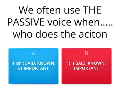 PASSIVE VOICE * Theory