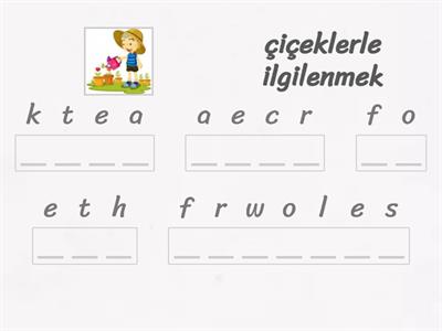  6 1.ÜNİTE DAILY ROUTINES -Anagram- SET-3  (12)  