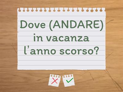 Domande al passato - produzione orale