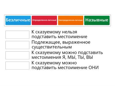 Односоставные предложения