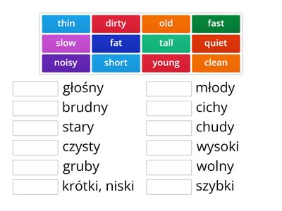 PRZYMIOTNIKI - ADJECTIVES