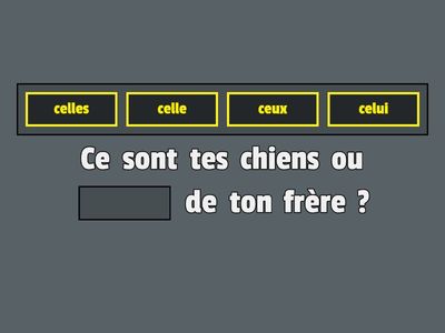 Les pronoms démonstratifs (CELUI, CELLE, CEUX, CELLES)