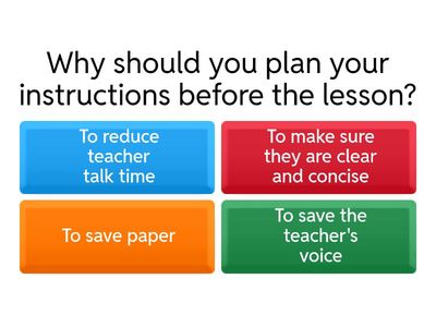 Giving Instructions Quiz