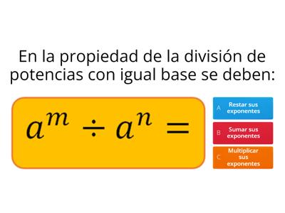 Propiedades de las potencias 