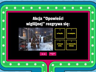 Test znajomości lektury "Opowieść wigilijna"