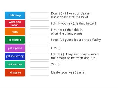 Agreeing and disagreeing