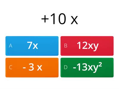  ALGEBRA: CROCETTA I MONOMI SIMILI