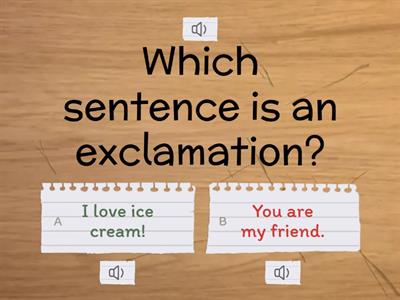 Exclamation or Statement