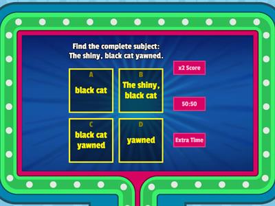 Complete Subject Predicate Review