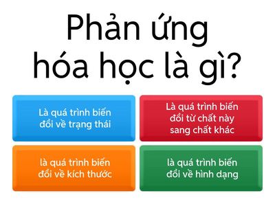 phản ứng hóa học