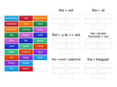 Superlative adjectives