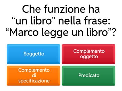 I complementi di materia e origine