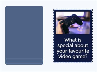 All about video games. Speaking