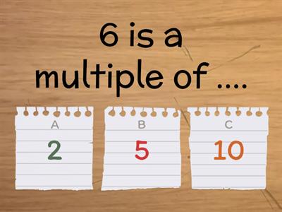 Multiples of 2, 5 and 10