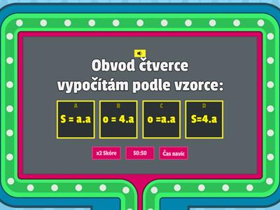 Obvod a obsah čtverce a obdélníku