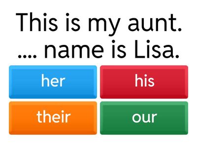 Possessive adjectives and family links