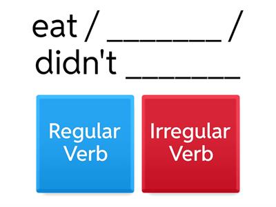 Simple past { Regular Verb  or Irregular Verb } 
