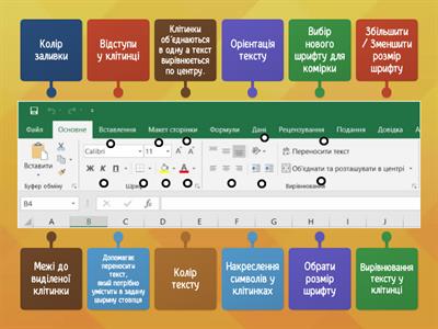 Розділ Шрифт в табличному процесорі MS Excel