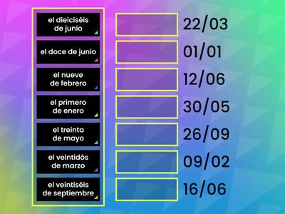 ND Spanish days + dates