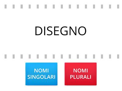 NOMI SINGOLARI-NOMI PLURALI