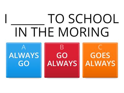 ADVERBS OF FREQUENCY & DAILY ROUTINE  