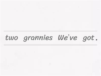 Have/has got (affirmative and negative)