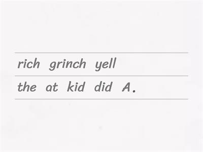 -tch Unjumble sentences (Barton L3L9)