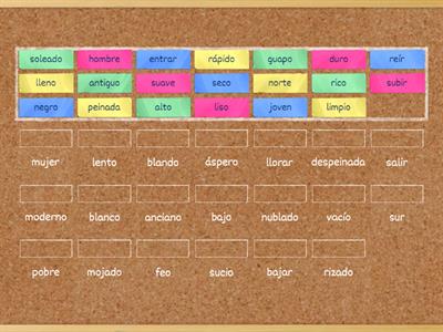 Logopedia. Comprensión: encuentra el contrario..