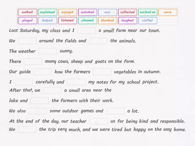 Past Simple – regular verbs + was/were