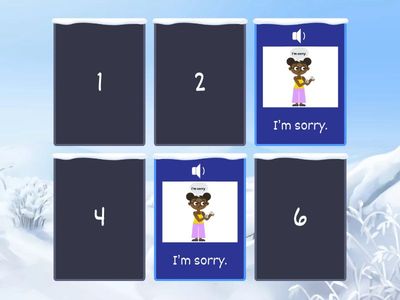 Learning to apologise and accepting an apology: I'm sorry. - It's OK.