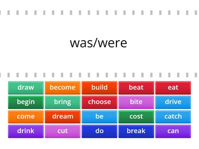 Irregular verbs - intermediate PART 1