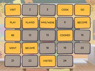  Past Simple - Regular/Irregular Verbs (Memory Game)