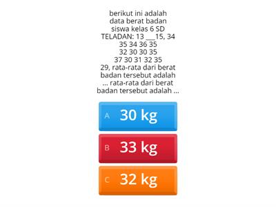 Matematika data statistika kelas 6