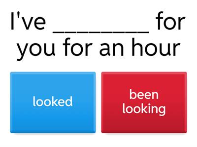present perfect/present perfect continuous