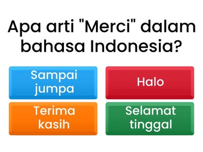 Ulangan Bahasa Prancis Kelas 10