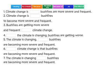 Cause and effect signal words