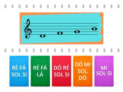 Escolha o grupo correto ( clave de sol)